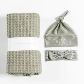 Waffle Blanket Set - Aspen