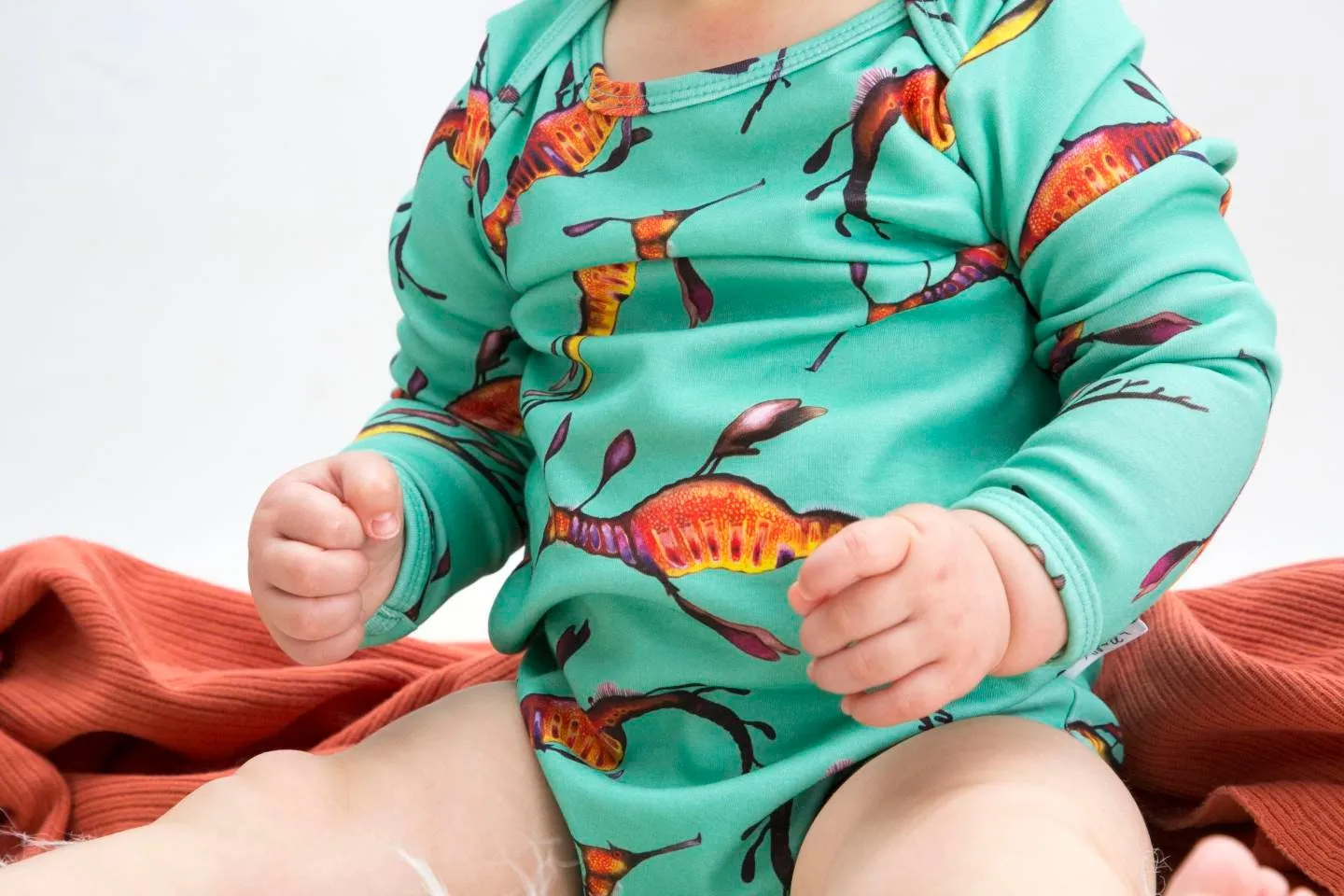Weedy Sea Dragon | Organic Cotton Bodysuit | Long Sleeve | 000 - 1