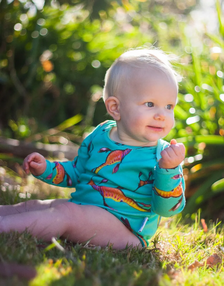 Weedy Sea Dragon | Organic Cotton Bodysuit | Long Sleeve | 000 - 1