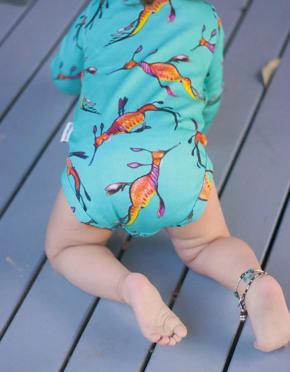 Weedy Sea Dragon | Organic Cotton Bodysuit | Long Sleeve | 000 - 1