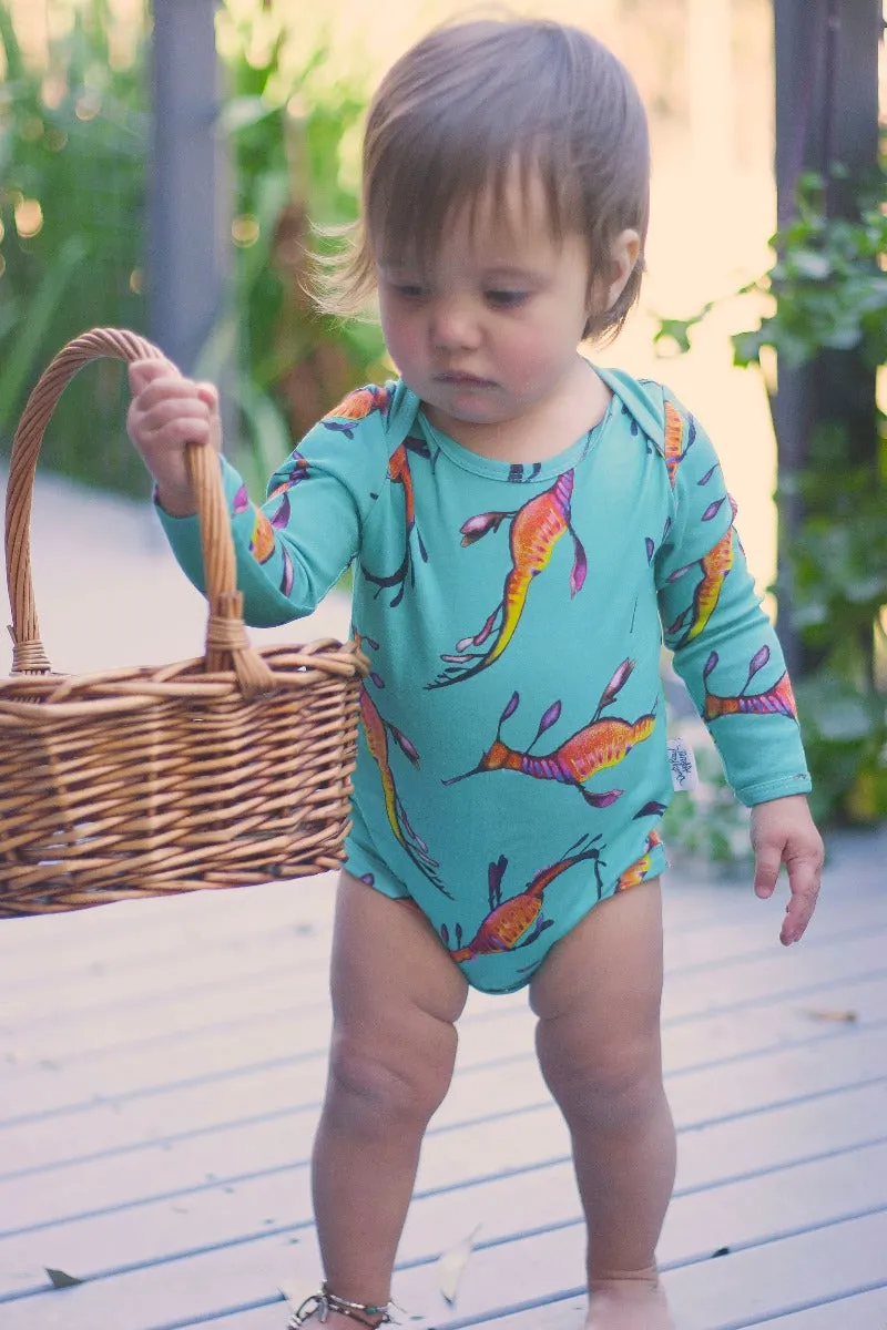 Weedy Sea Dragon | Organic Cotton Bodysuit | Long Sleeve | 000 - 1