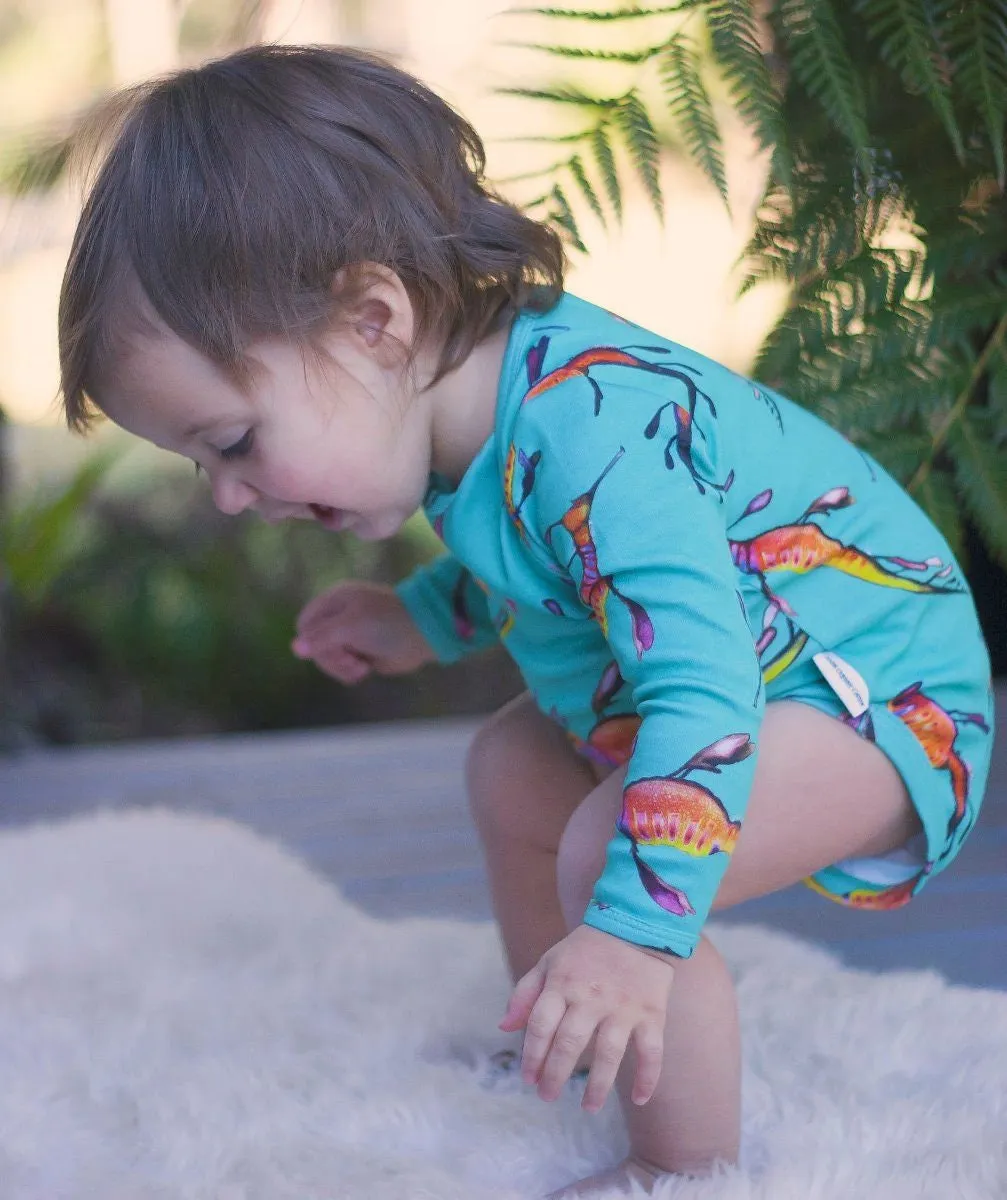 Weedy Sea Dragon | Organic Cotton Bodysuit | Long Sleeve | 000 - 1