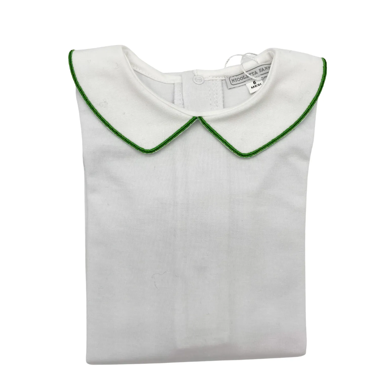 White Cotton Body with Trimmed Collar - Charlie