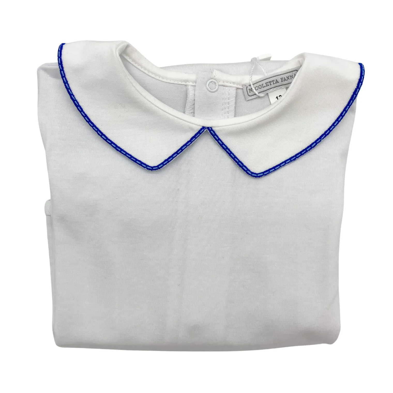 White Cotton Body with Trimmed Collar - Charlie
