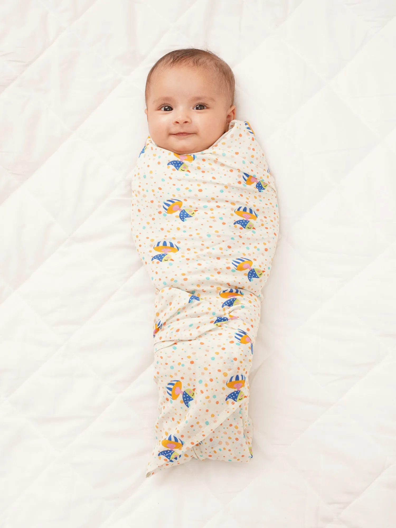 Wildlife Wonders Cotton Muslin Swaddle Wrap for New Born (Pack of 2)