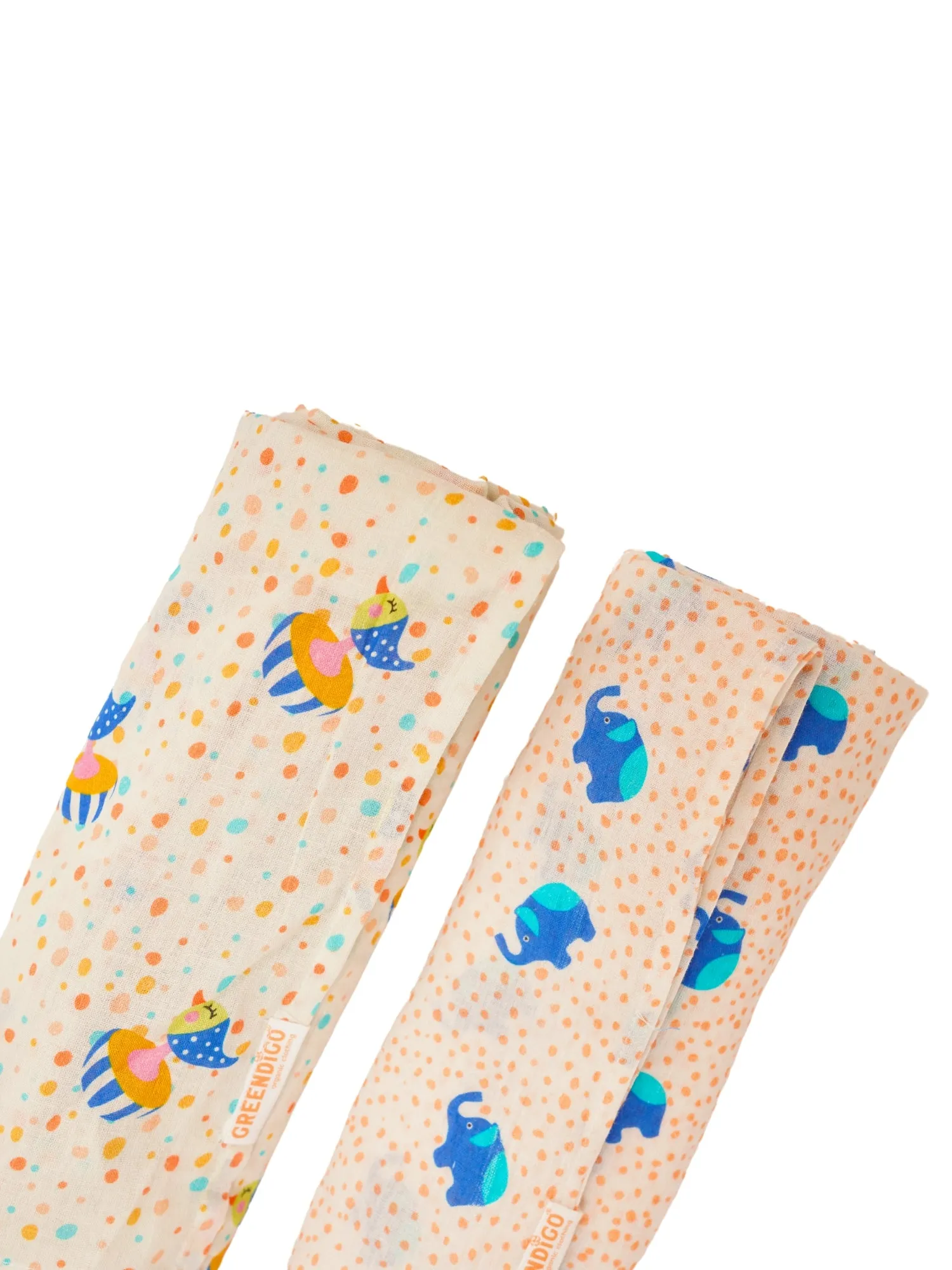 Wildlife Wonders Cotton Muslin Swaddle Wrap for New Born (Pack of 2)