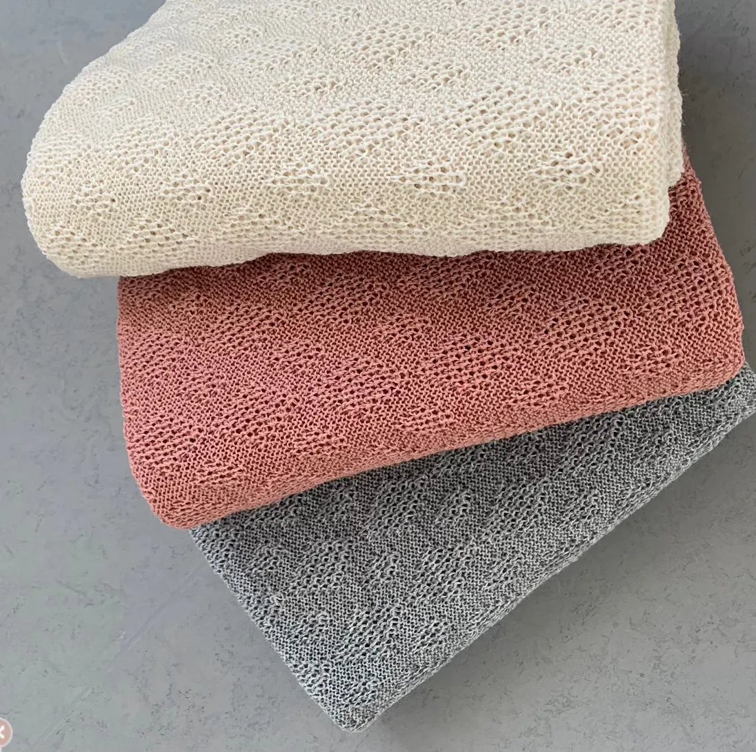 WOOLEN BABY BLANKET - caramel