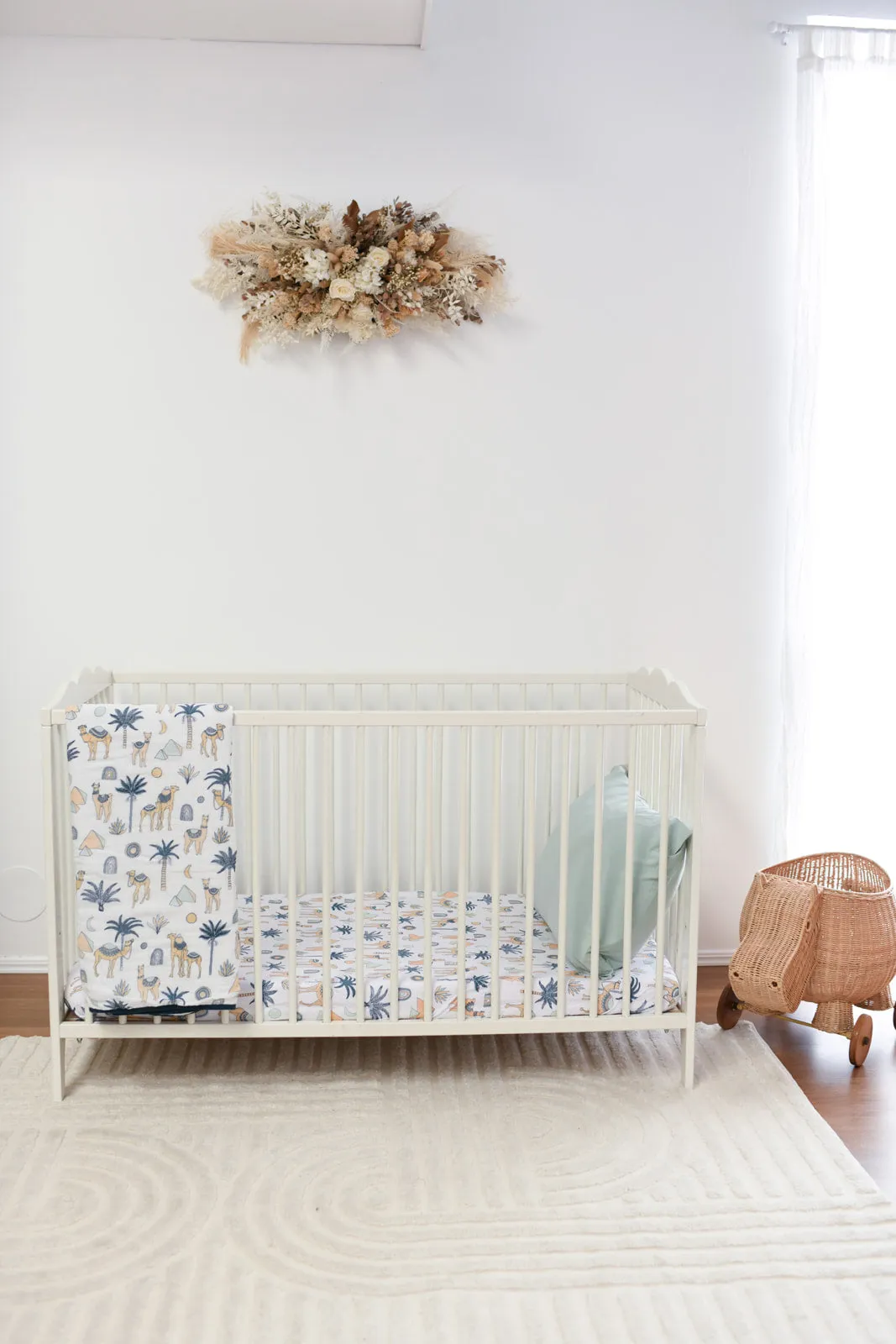 Zahara Azul Muslin Cot Blanket