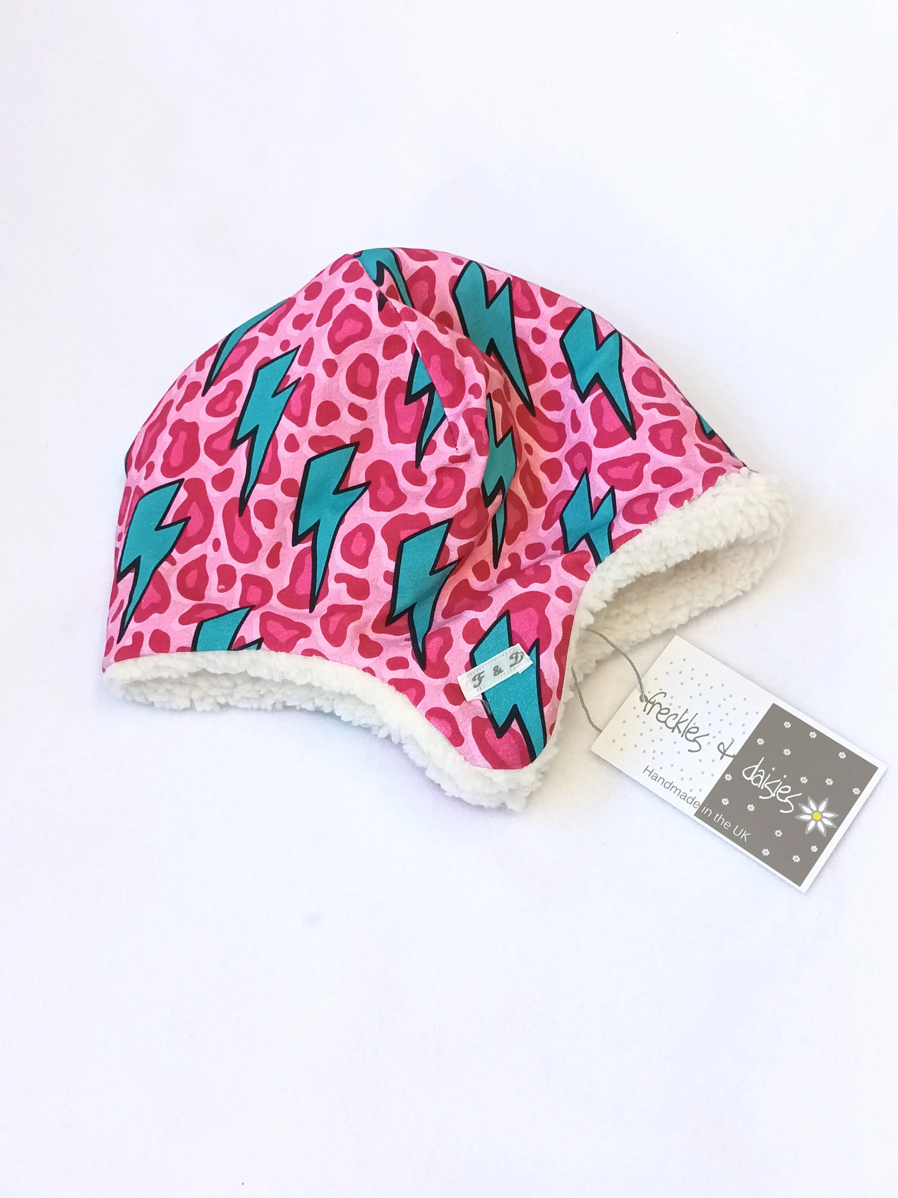 Ziggy Bolt Pink Trapper Hat