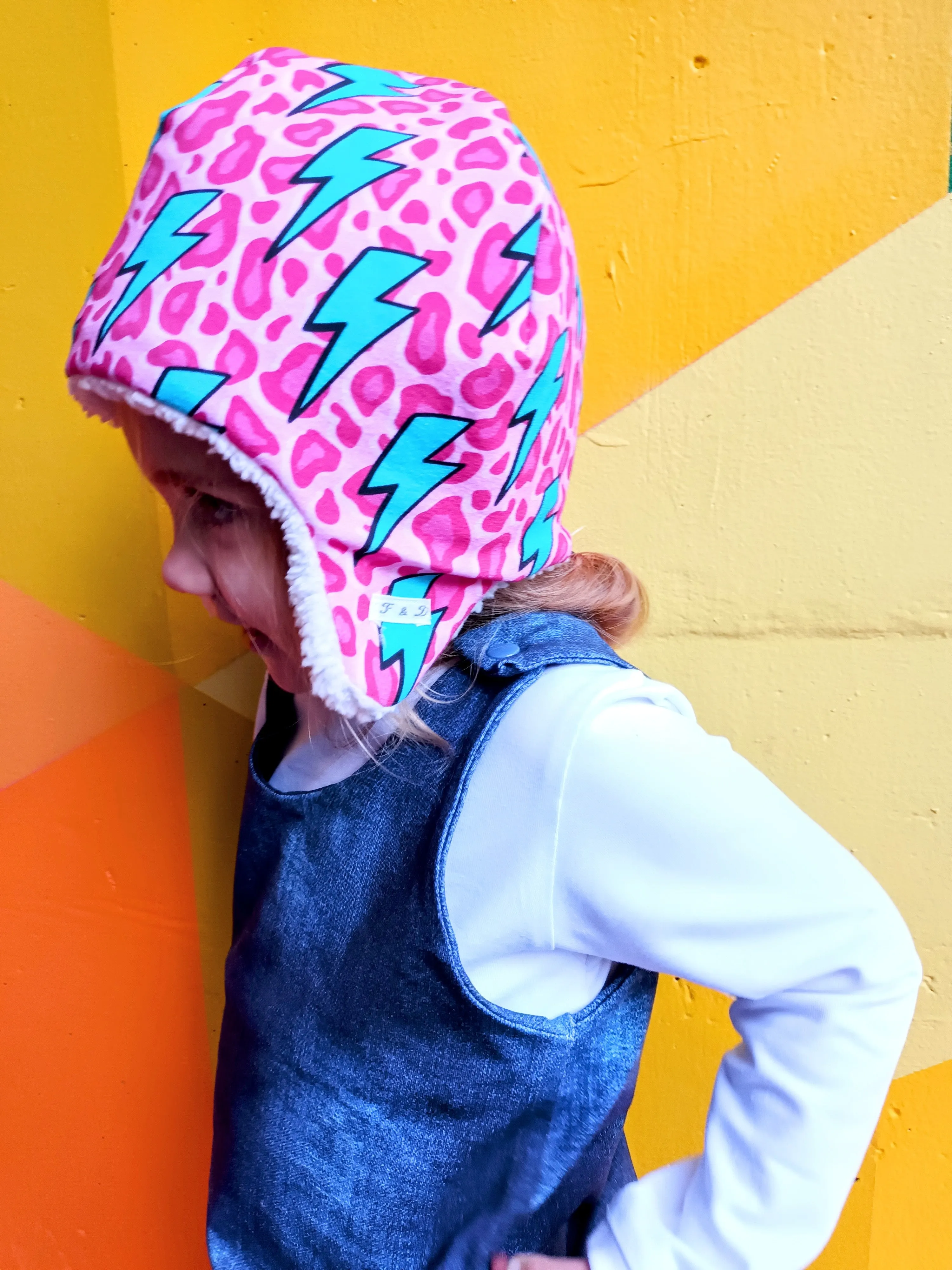 Ziggy Bolt Pink Trapper Hat