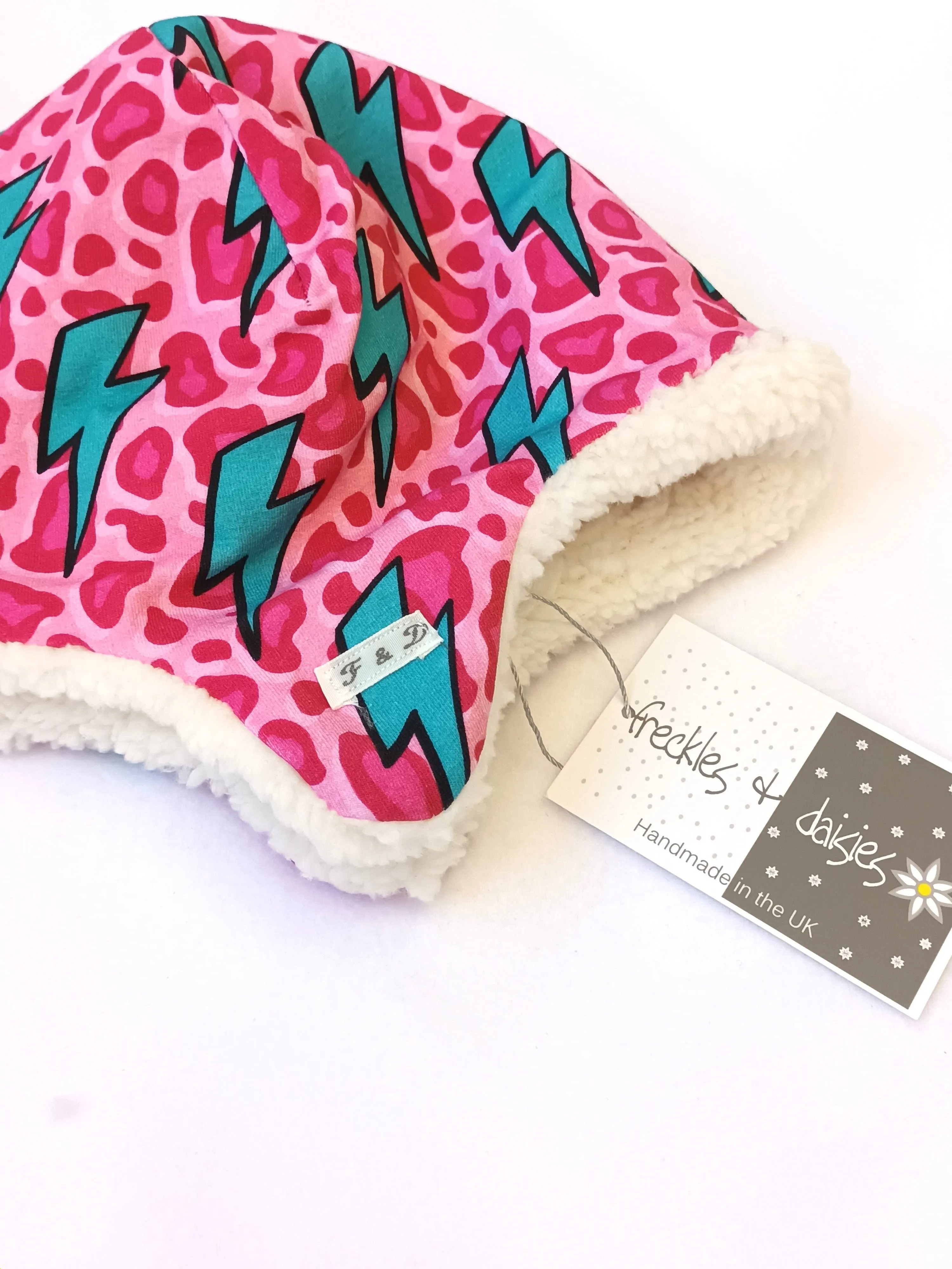 Ziggy Bolt Pink Trapper Hat
