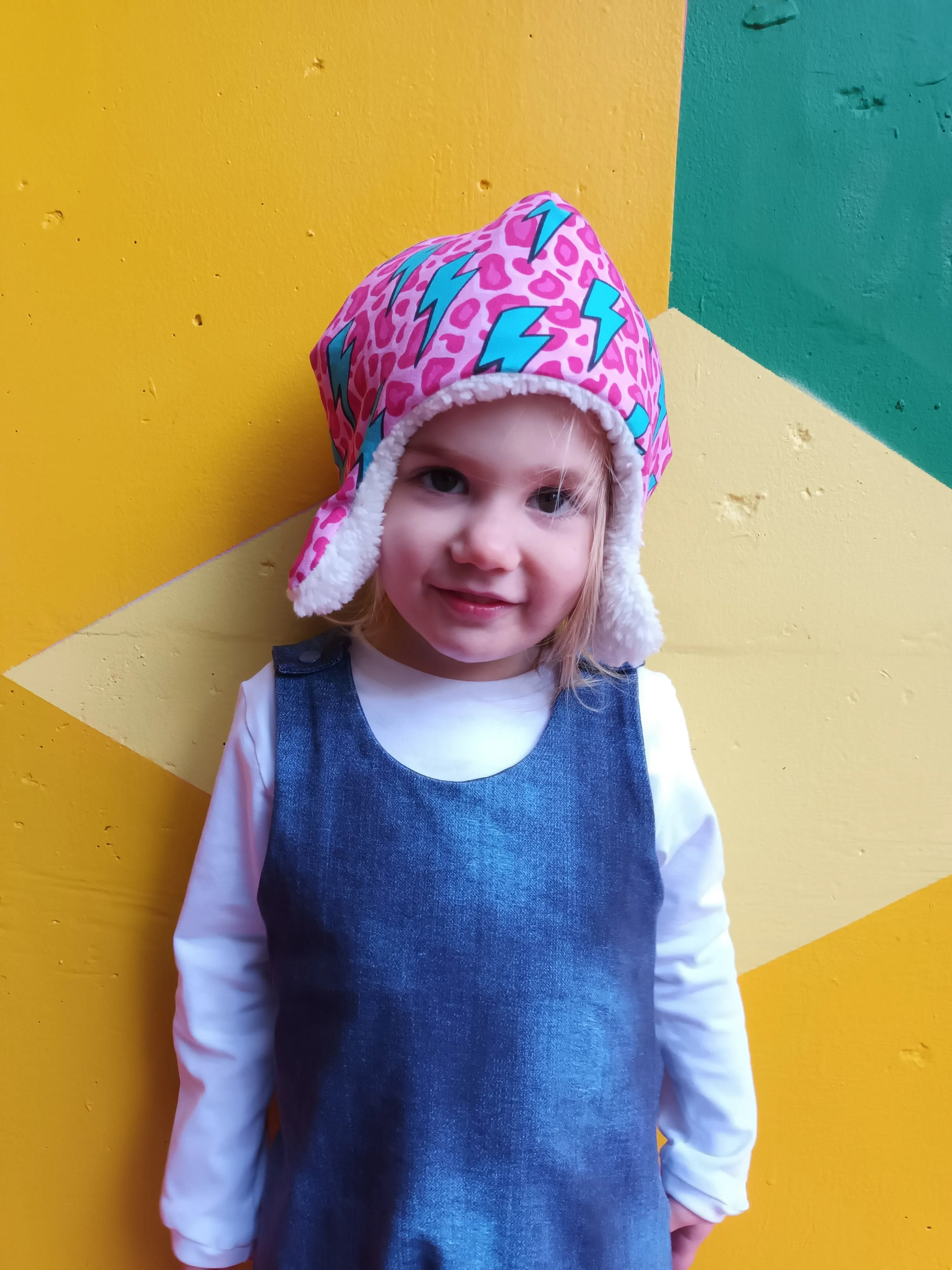 Ziggy Bolt Pink Trapper Hat